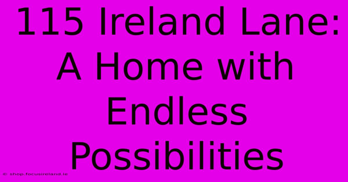 115 Ireland Lane:  A Home With Endless Possibilities