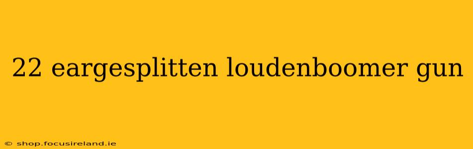 22 eargesplitten loudenboomer gun
