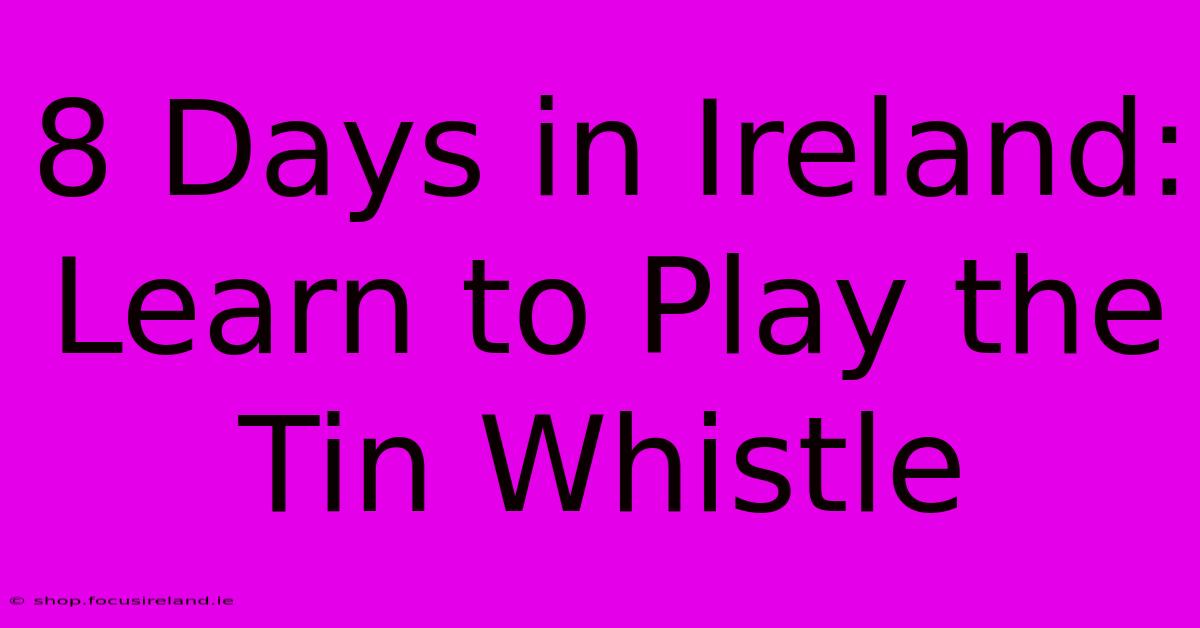 8 Days In Ireland:  Learn To Play The Tin Whistle