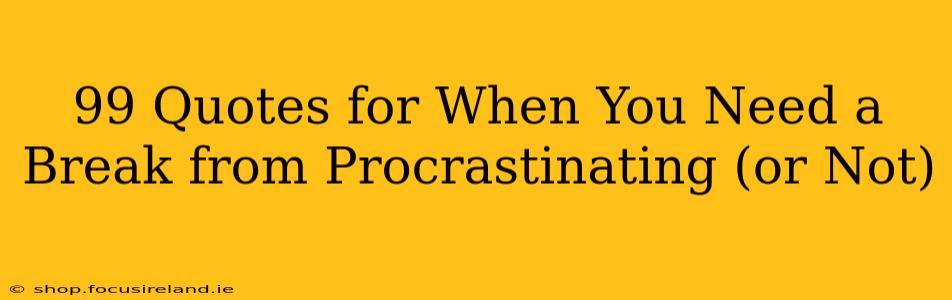 99 Quotes for When You Need a Break from Procrastinating (or Not)