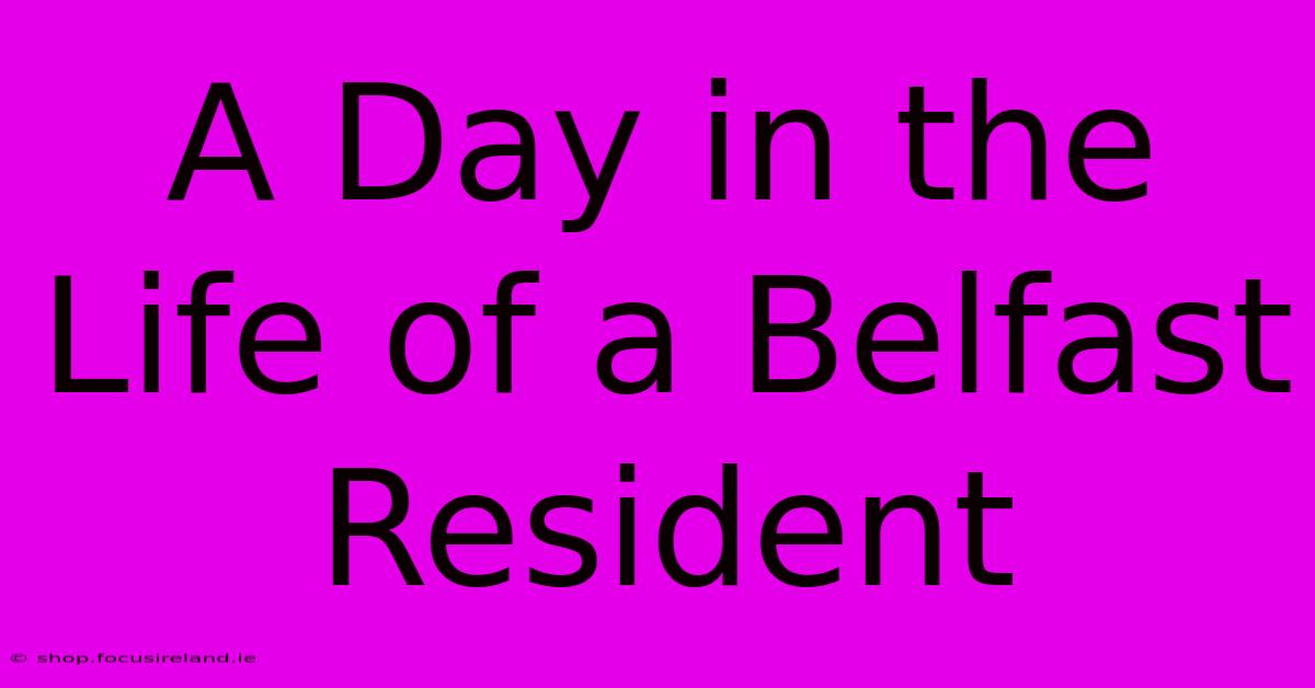 A Day In The Life Of A Belfast Resident