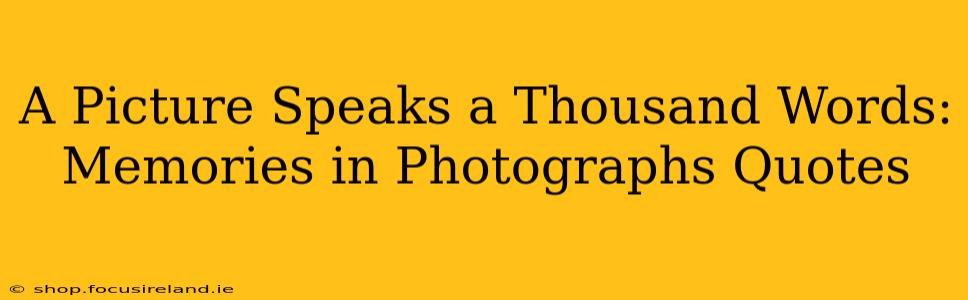 A Picture Speaks a Thousand Words: Memories in Photographs Quotes
