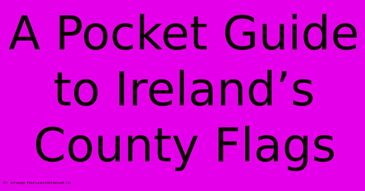 A Pocket Guide To Ireland’s County Flags