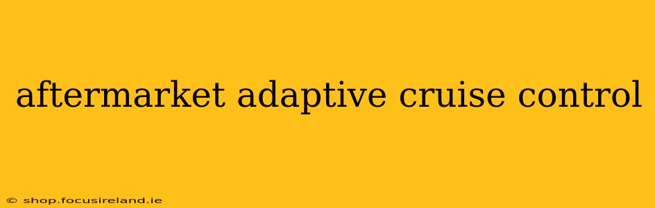 aftermarket adaptive cruise control