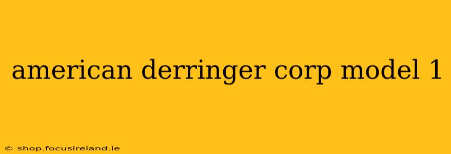 american derringer corp model 1