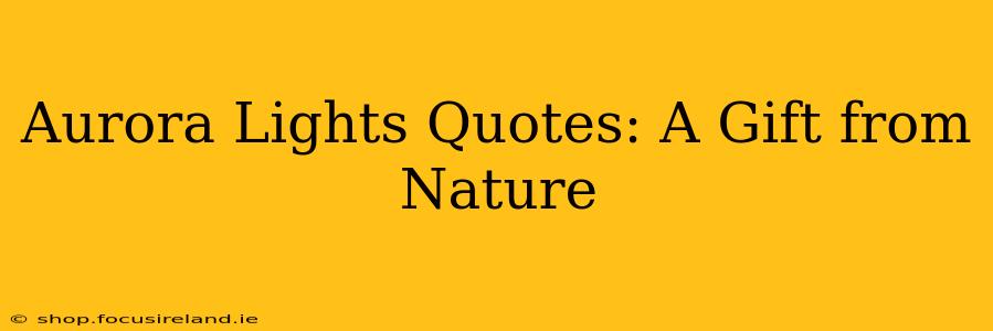 Aurora Lights Quotes: A Gift from Nature