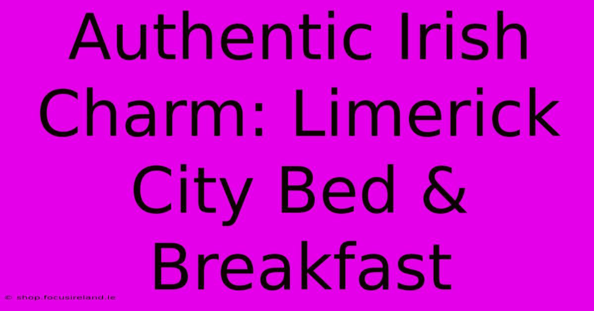 Authentic Irish Charm: Limerick City Bed & Breakfast