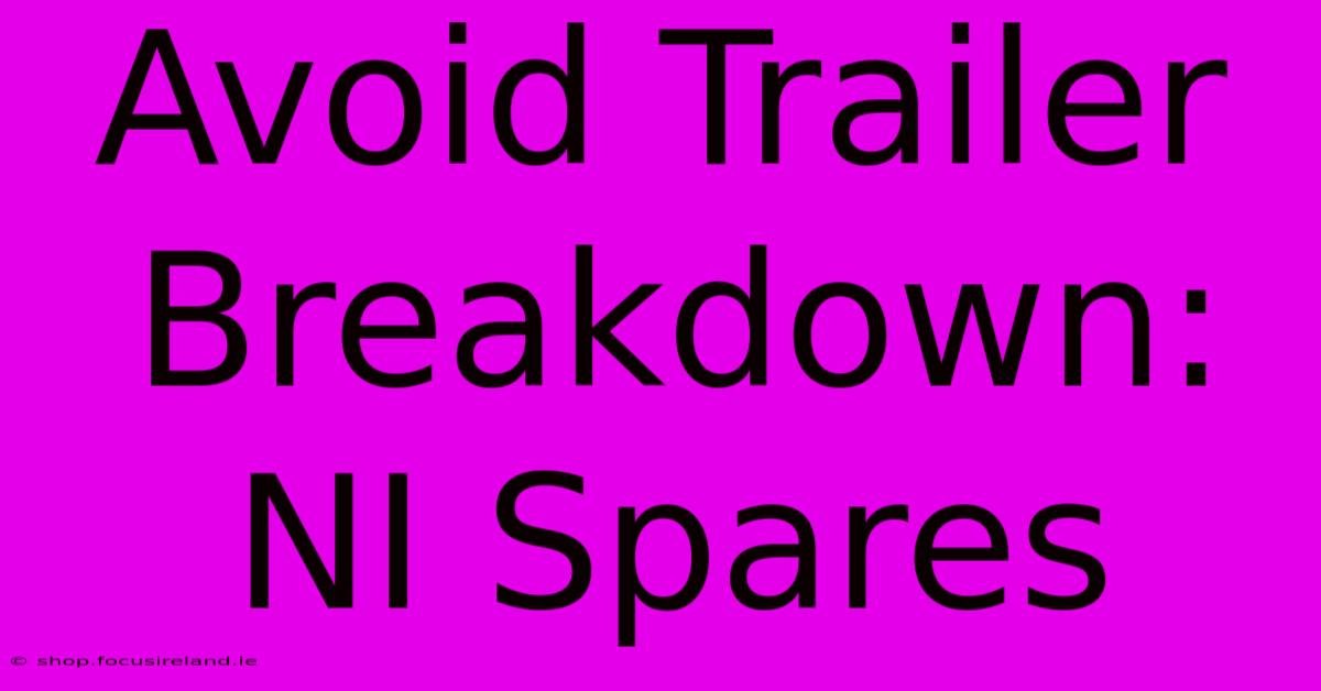 Avoid Trailer Breakdown: NI Spares