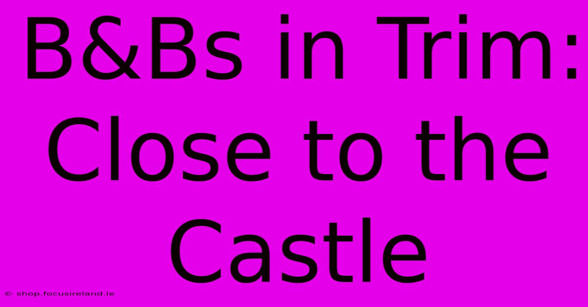 B&Bs In Trim: Close To The Castle