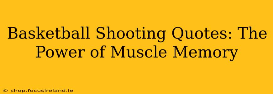 Basketball Shooting Quotes: The Power of Muscle Memory