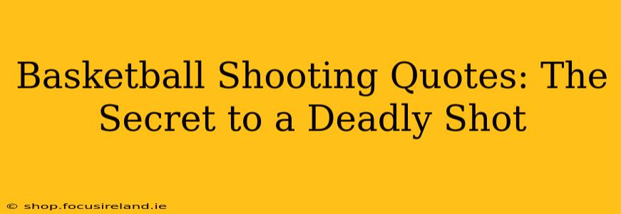 Basketball Shooting Quotes: The Secret to a Deadly Shot