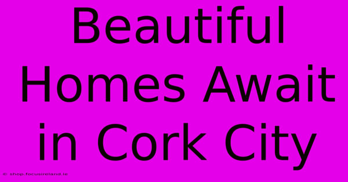 Beautiful Homes Await In Cork City