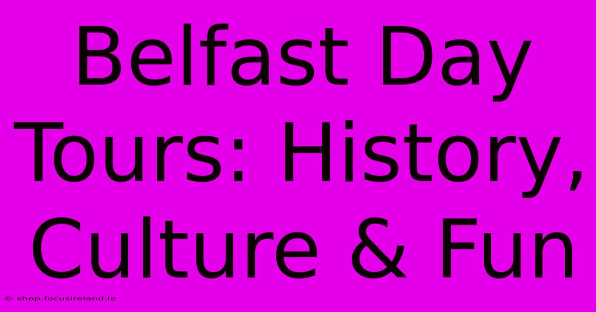 Belfast Day Tours: History, Culture & Fun