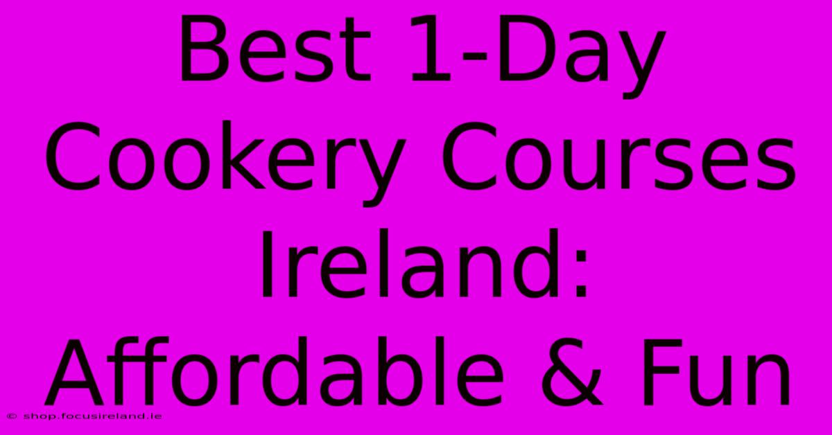 Best 1-Day Cookery Courses Ireland: Affordable & Fun