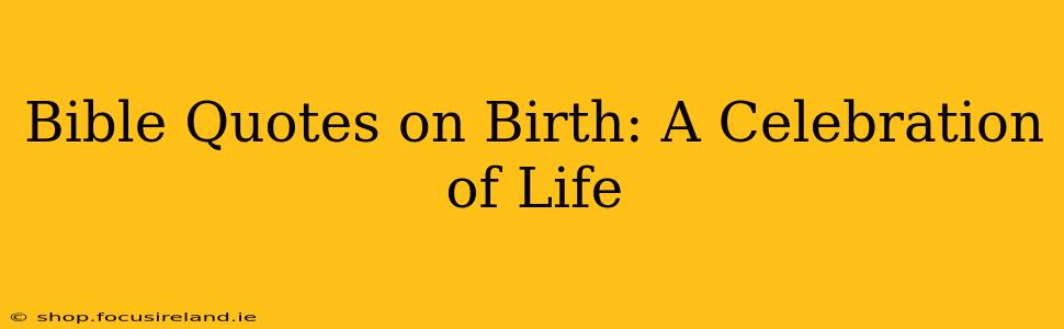 Bible Quotes on Birth: A Celebration of Life