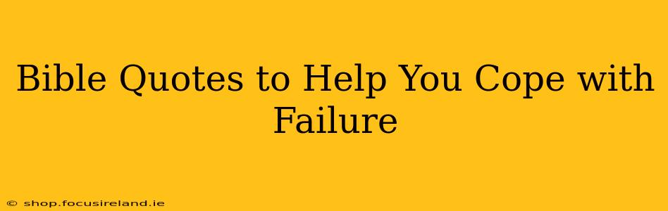 Bible Quotes to Help You Cope with Failure
