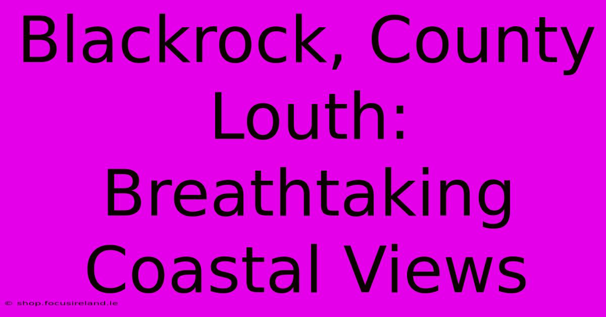 Blackrock, County Louth: Breathtaking Coastal Views