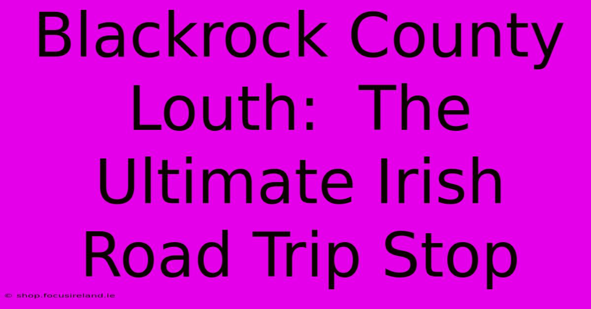 Blackrock County Louth:  The Ultimate Irish Road Trip Stop