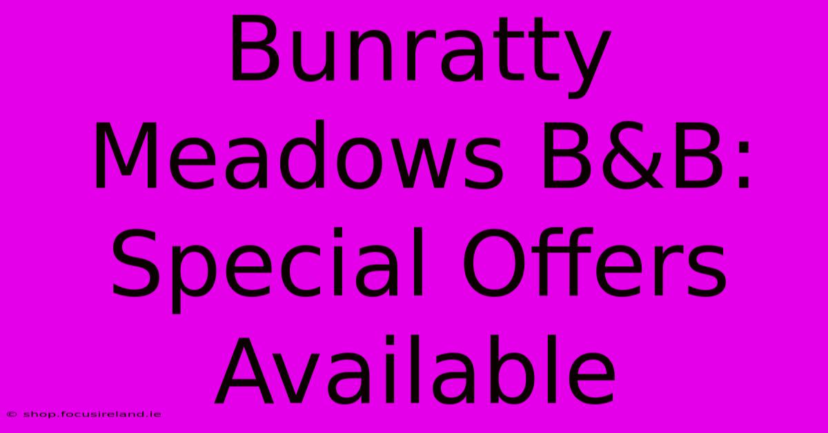 Bunratty Meadows B&B: Special Offers Available