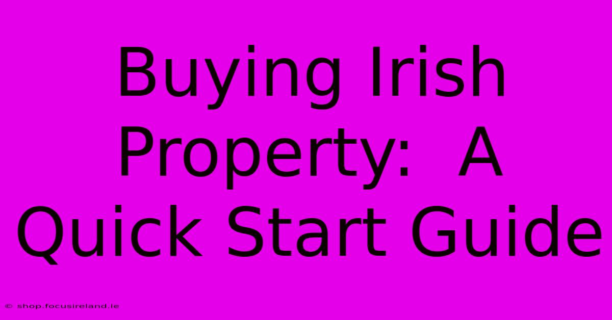 Buying Irish Property:  A Quick Start Guide