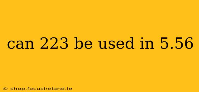 can 223 be used in 5.56