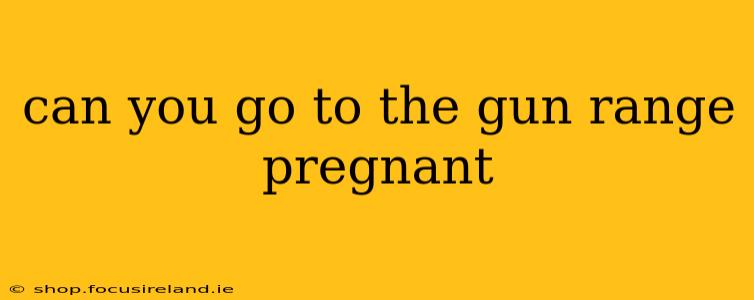 can you go to the gun range pregnant