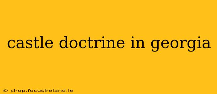 castle doctrine in georgia