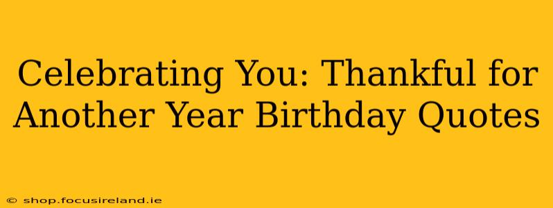 Celebrating You: Thankful for Another Year Birthday Quotes