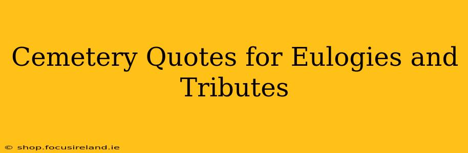 Cemetery Quotes for Eulogies and Tributes