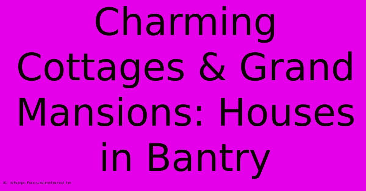 Charming Cottages & Grand Mansions: Houses In Bantry