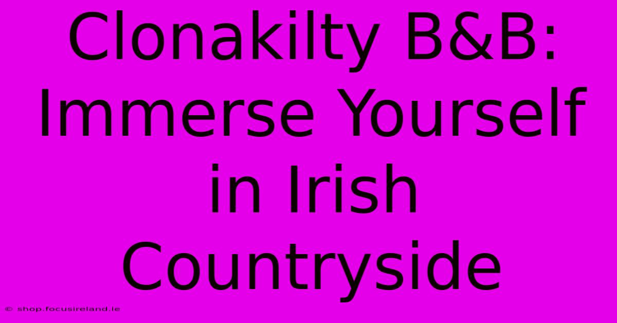 Clonakilty B&B: Immerse Yourself In Irish Countryside