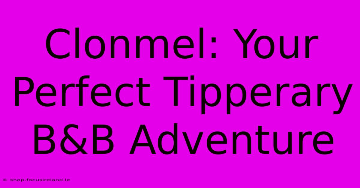 Clonmel: Your Perfect Tipperary B&B Adventure