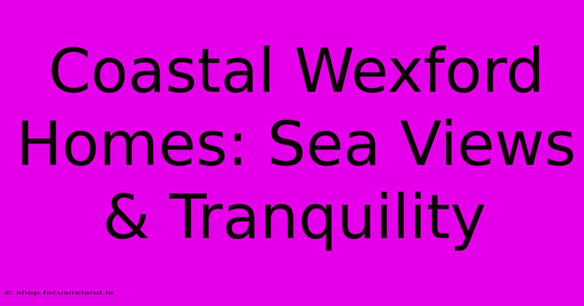 Coastal Wexford Homes: Sea Views & Tranquility