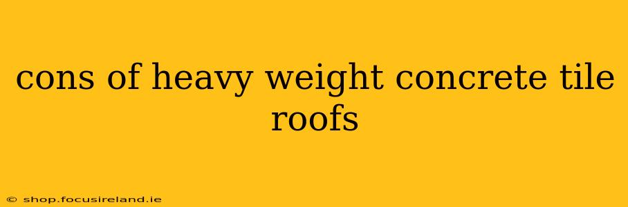 cons of heavy weight concrete tile roofs