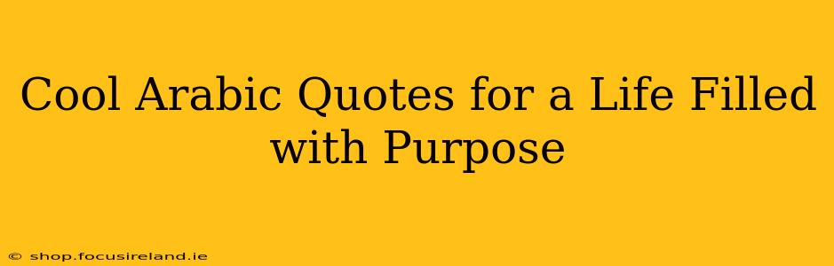 Cool Arabic Quotes for a Life Filled with Purpose