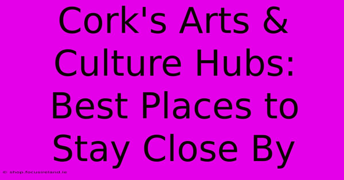 Cork's Arts & Culture Hubs: Best Places To Stay Close By