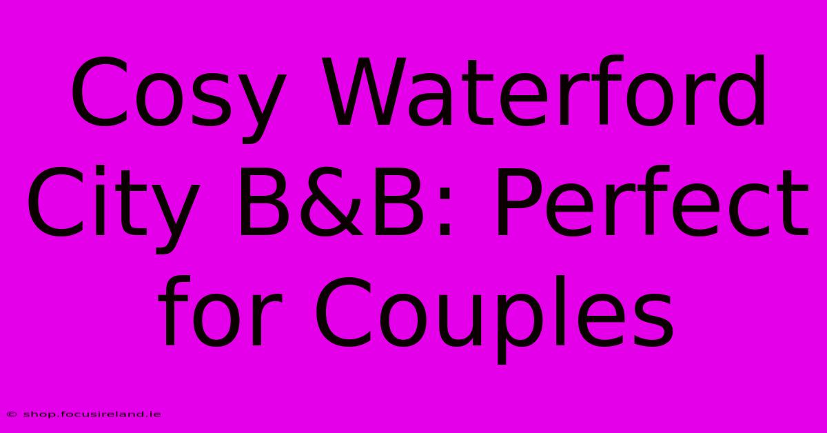 Cosy Waterford City B&B: Perfect For Couples