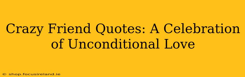Crazy Friend Quotes: A Celebration of Unconditional Love