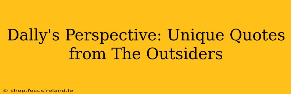Dally's Perspective: Unique Quotes from The Outsiders
