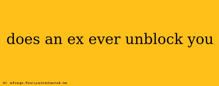 does an ex ever unblock you