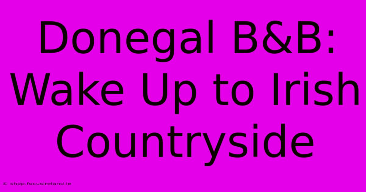 Donegal B&B: Wake Up To Irish Countryside