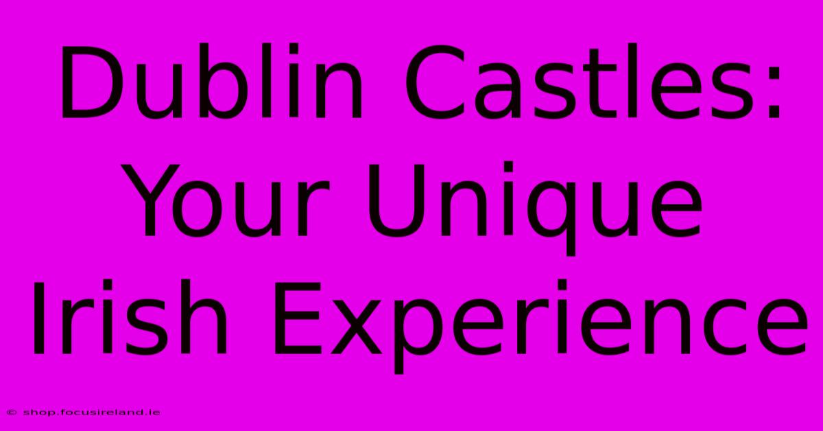 Dublin Castles: Your Unique Irish Experience