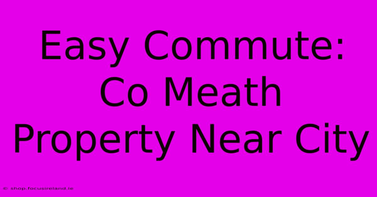 Easy Commute: Co Meath Property Near City