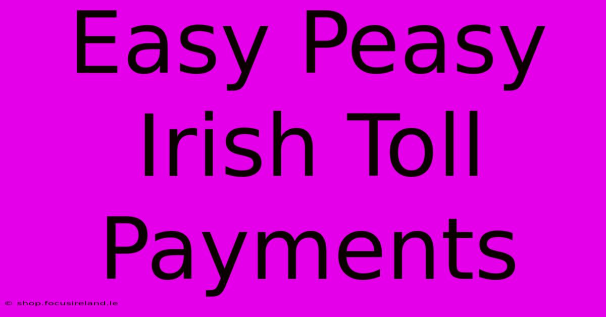 Easy Peasy Irish Toll Payments