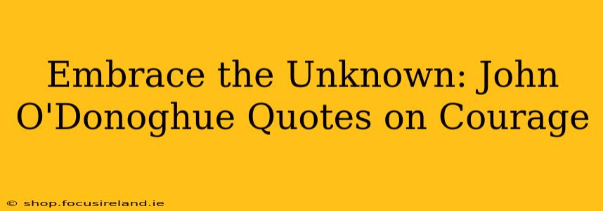 Embrace the Unknown: John O'Donoghue Quotes on Courage