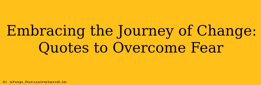 Embracing the Journey of Change: Quotes to Overcome Fear