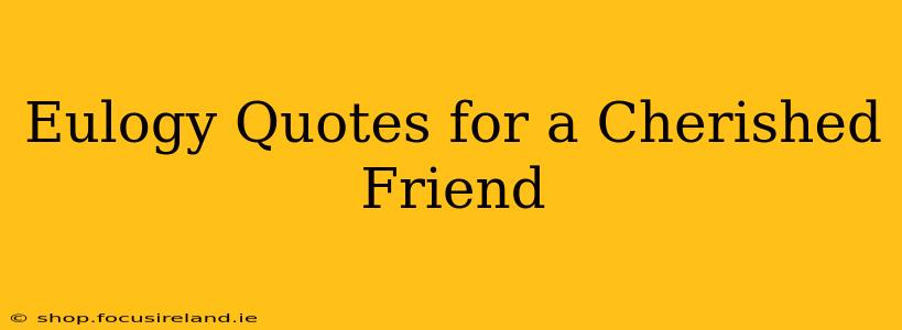 Eulogy Quotes for a Cherished Friend