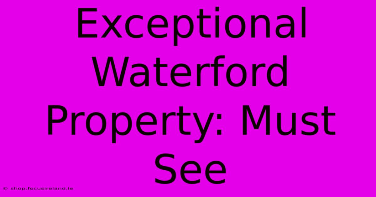 Exceptional Waterford Property: Must See