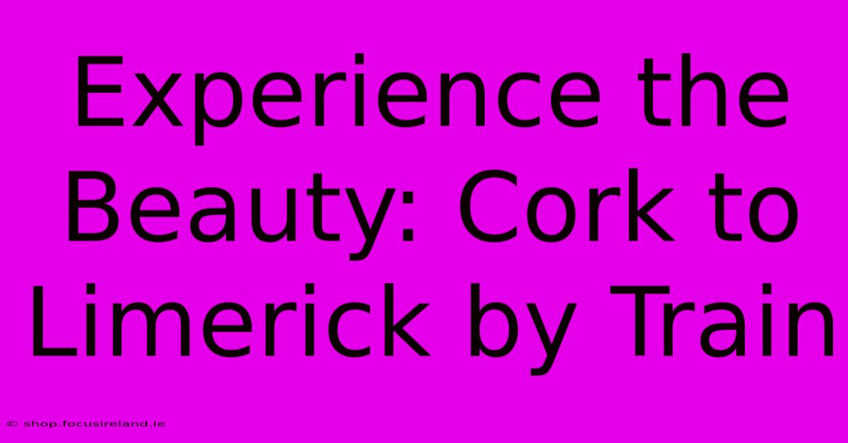 Experience The Beauty: Cork To Limerick By Train