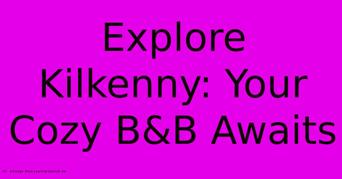 Explore Kilkenny: Your Cozy B&B Awaits